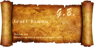Graff Bianka névjegykártya